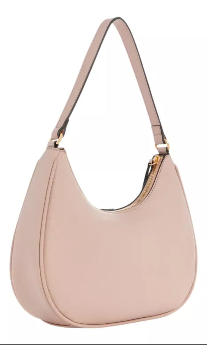 Bolsa Hobo Guess Acabado De Los Herrajes Níquel Color Rosa Correa De Hombro Rosa Diseño De La Tela Lisa